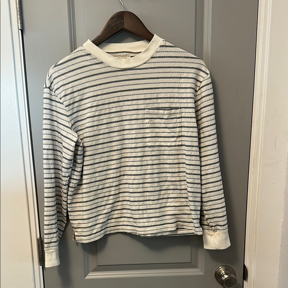 Madewell Long Sleeve Tee White and Black